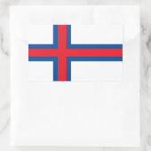 vlag van de Faeröer Rechthoekige Sticker (Tas)