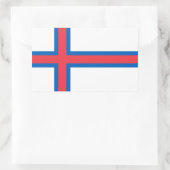 vlag van de Faeröer Rechthoekige Sticker (Tas)