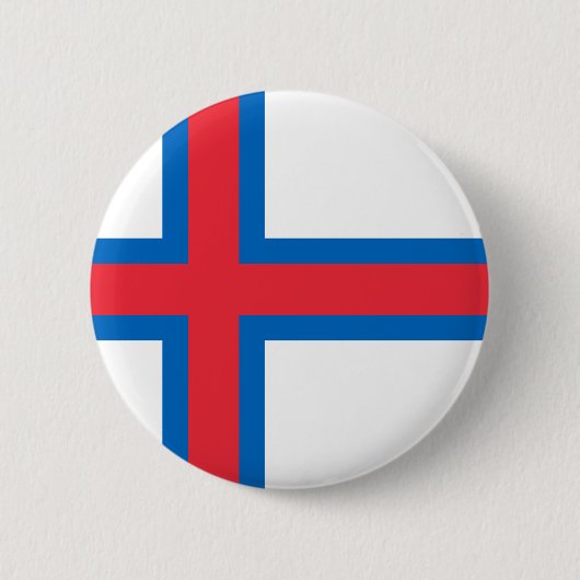 vlag van de Faeröer Ronde Button 5,7 Cm (Voorkant)