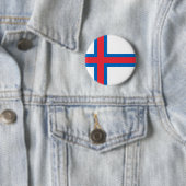 vlag van de Faeröer Ronde Button 5,7 Cm (In situ)