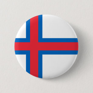 vlag van de Faeröer Ronde Button 5,7 Cm
