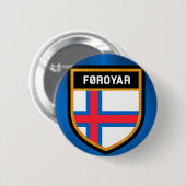 vlag van de Faeröer Ronde Button 5,7 Cm (Voorkant /achterkant)