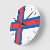 vlag van de Faeröer Ronde Klok (Hoek)