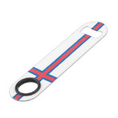 vlag van de Faeröer Speed Flessenopener (Voorkant Gekanteld)