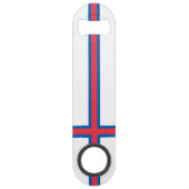 vlag van de Faeröer Speed Flessenopener (Achterkant)