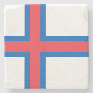 vlag van de Faeröer Stenen Onderzetter