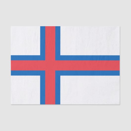 vlag van de Faeröer Tissuepapier (Voorkant)
