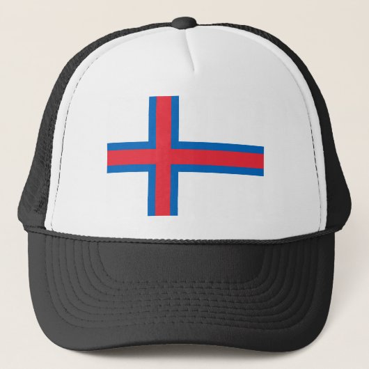 vlag van de Faeröer Trucker Pet (Voorkant)