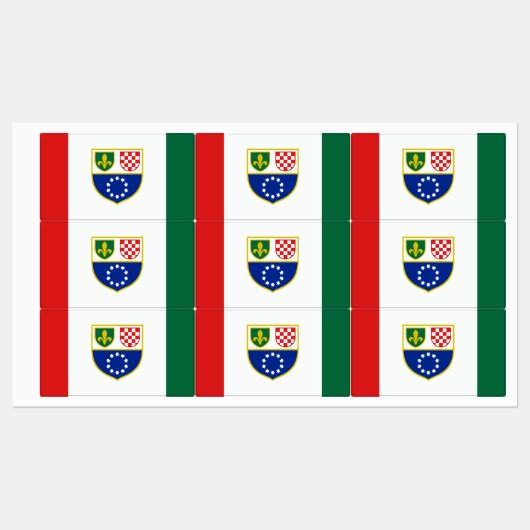 Vlag van de Federatie Bosnië-Herzegovina Labels (Vel)