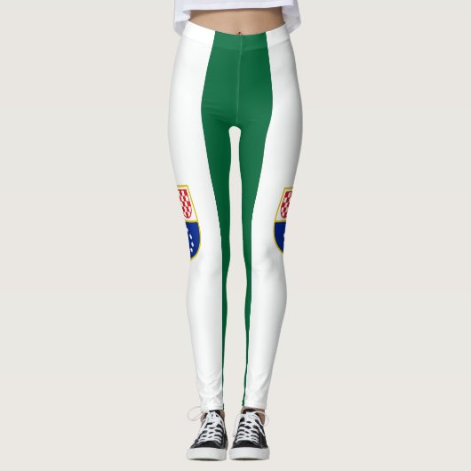 Vlag van de Federatie Bosnië-Herzegovina Leggings (Voorkant)