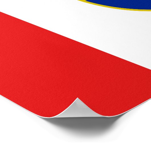 Vlag van de Federatie Bosnië-Herzegovina Poster (Hoek)