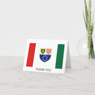 Vlag van de Federatie van Bosnië en Herzegovina Bedankkaart