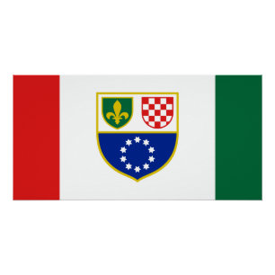 Vlag van de Federatie van Bosnië en Herzegovina Perfect Poster