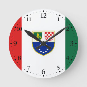 Vlag van de Federatie van Bosnië en Herzegovina Ronde Klok