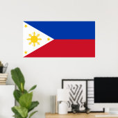 Vlag van de Filipijnen Poster (Thuiskantoor)