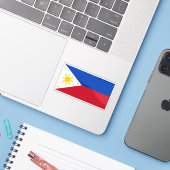 Vlag van de Filipijnen Sticker (Laptop met iPhone)