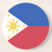 Vlag van de Filipijnen Zandsteen Onderzetter (Voorkant)