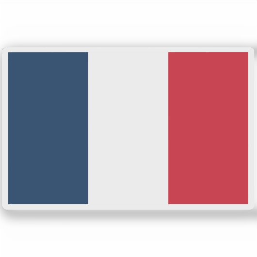 Vlag van de Franse Republiek (Frankrijk) Sticker (Voorkant)