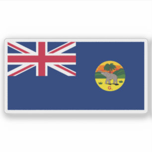 Vlag van de Gambiaanse kolonie en het Protectoraat Sticker