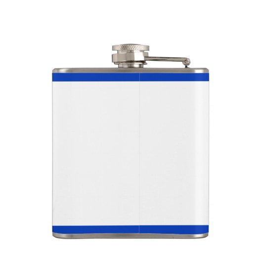 Vlag van de gevlekte erlenmeyer van Israël met vin Heupfles (Achterkant)