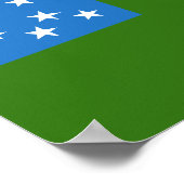 Vlag van de groene bergboeien poster (Hoek)