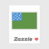 Vlag van de groene bergboeien sticker (Vel)