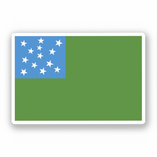 Vlag van de groene bergboeien sticker (Voorkant)