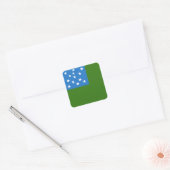 Vlag van de groene bergboeien vierkante sticker (Envelop)