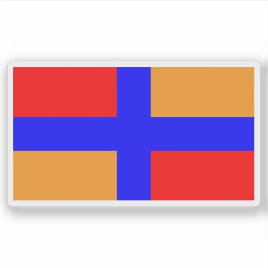 Vlag van de Hemshin volkeren (Armenië) Sticker (Voorkant)
