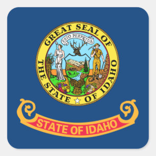 Vlag van de Idaho-staat Vierkante Sticker