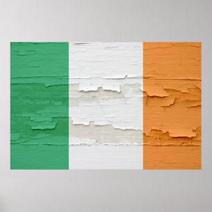 Vlag van de Ierse weethered Paint Poster