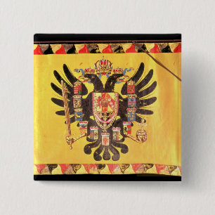 vlag van de Imperial Habsburg-dynastie, c.1700 Vierkante Button 5,1 Cm