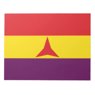 Vlag van de Internationale Brigades (Spaanse Burge Notitieblok