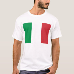 Vlag van de Italiaanse Mannen Basic T-Shirt