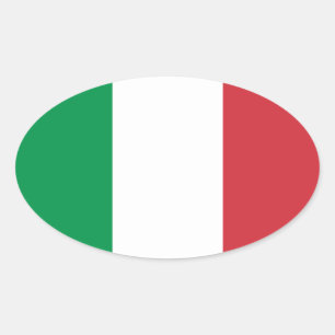 Vlag van de Italiaanse ovalseticker Ovale Sticker