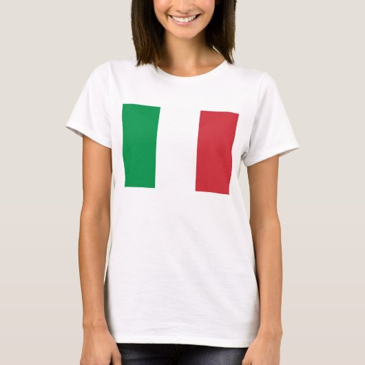 Vlag van de Italiaanse vrouwelijke basis T-Shirt (Voorkant)