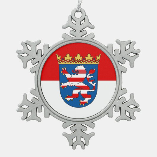 Vlag van de kerstversiering van Hesse Snowflake Pe Tin Sneeuwvlok Ornament (Voorkant)