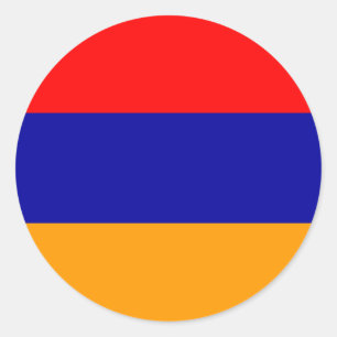 Vlag van de kleuren en het ontwerp van Armenië Ronde Sticker