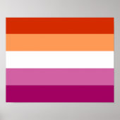 Vlag van de Lesbische Pride (5 Stripes) Poster (Voorkant)