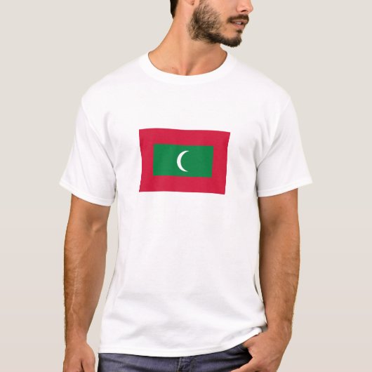 Vlag van de Malediven T-shirt (Voorkant)