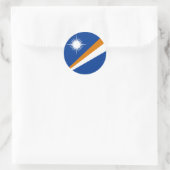 Vlag van de Marshalleilanden Ronde Sticker (Tas)