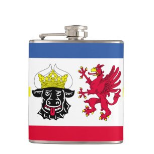 Vlag van de Mecklenburg-Westerne Pommeren Heupfles