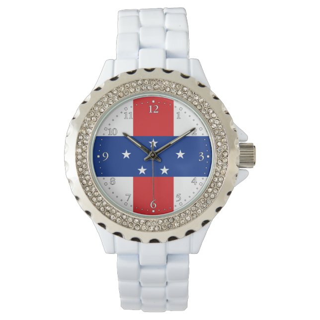 Vlag van de Nederlandse Antillen Horloge (Voorkant)