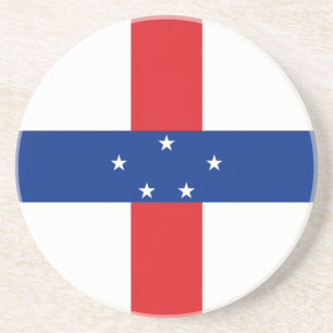 Vlag van de Nederlandse Antillen Zandsteen Onderzetter