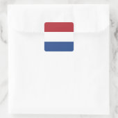 Vlag van de Nederlandse kruidenticker Vierkante Sticker (Tas)