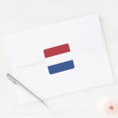 Vlag van de Nederlandse kruidenticker Vierkante Sticker (Envelop)