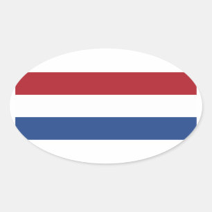 Vlag van de Nederlandse ovaal-ticker Ovale Sticker