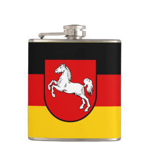 Vlag van de Niedersachsen Hip Flask Heupfles