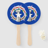 vlag van de Noordelijke Marianen Handwaaier (Voorkant en achterkant)