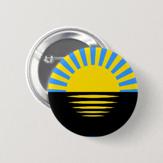 Vlag van de oblast Donetsk Ronde Button 5,7 Cm